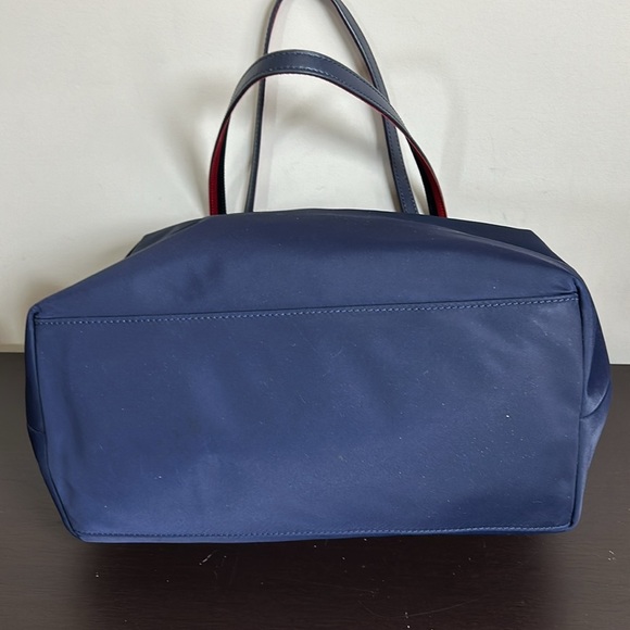 Kate Spade Watson Purse Lane Varsity Stripe Maya Bag Navy Blue AND Cosmetic Bag - Picture 5 of 16